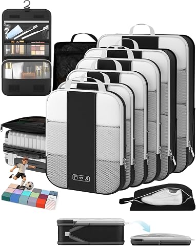 OlarHike 10 Set Compression Packing Cubes for Travel Esse...
