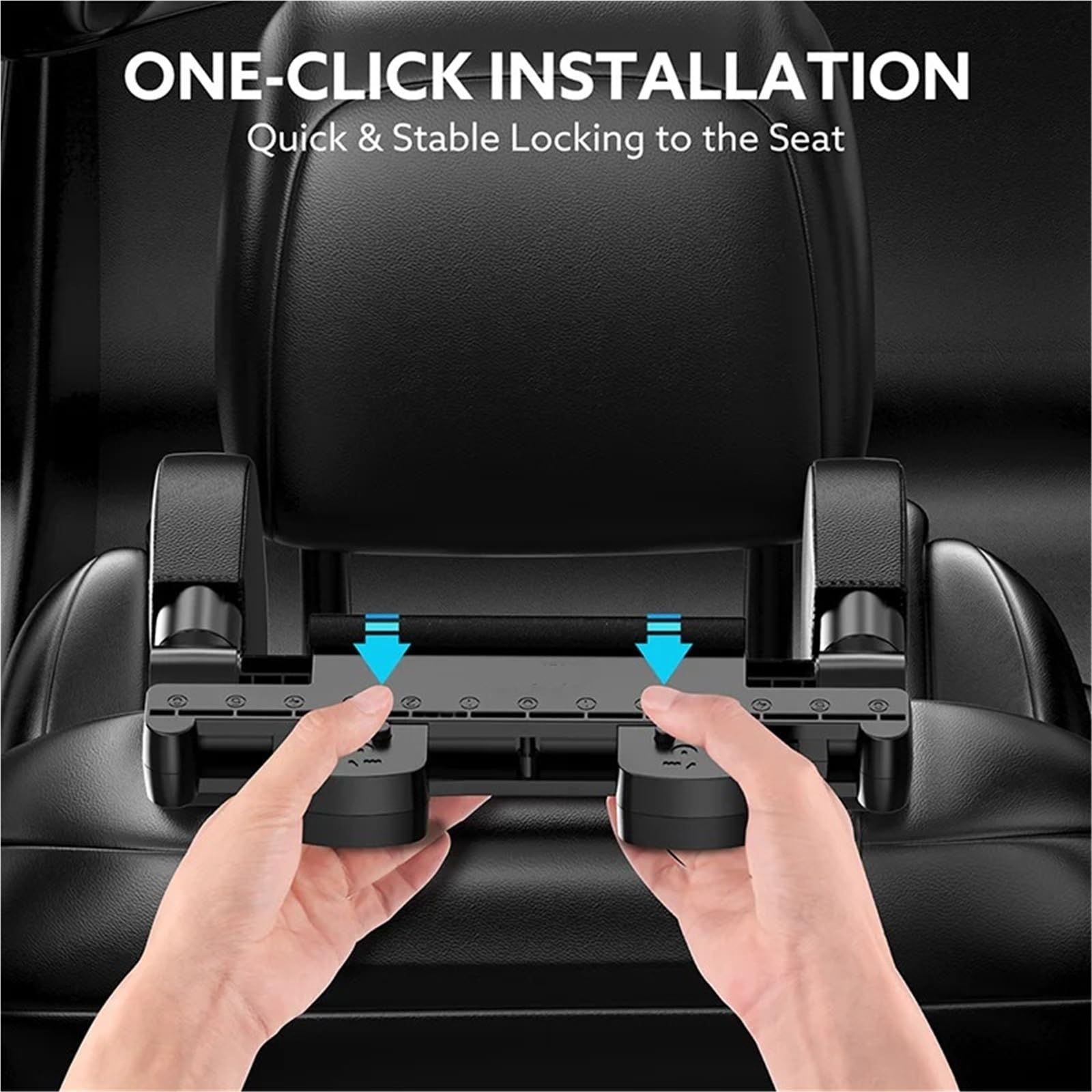 Auto Headrest Appuie-tête siège Auto réglable, Support latéral télescopique pour la Colonne cervicale Voiture Appuie-tête(Black)