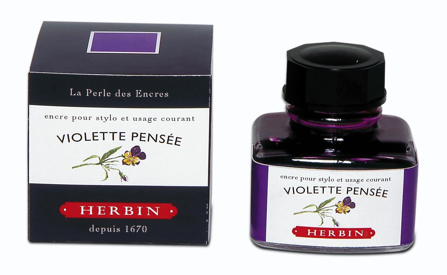Herbin "D Ink Bottle (Violette Pensee - 30ML) 13077T