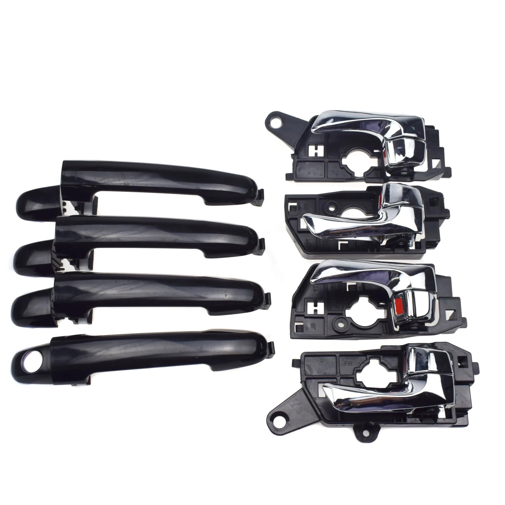 Hguvsjd 1 Kit 2009-2010 Car Exterior Door Handles For Hyundai For Sonata 2.4L 3.3L 2006-2010 Outside & Inside Door Handle Front Rear Left Right Lh Rh Driver Passenger(1 Kit 2009-2010)
