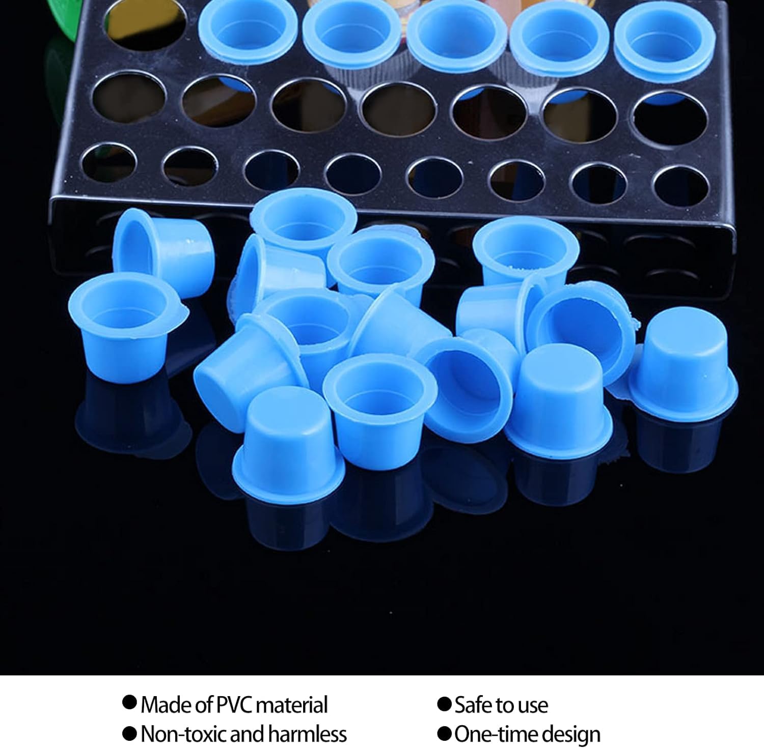 RAJry Small Size 100Pcs Disposable Tattoo Ink Caps For Tattoo Ink, Tattoo Supplies 1