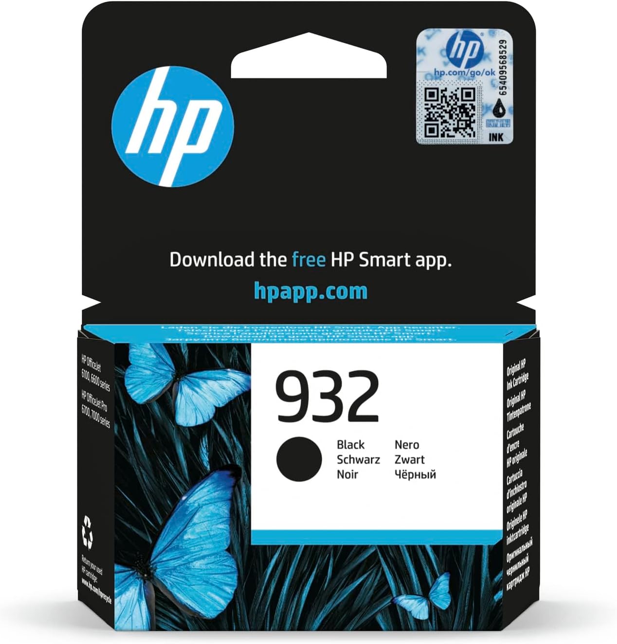 HPCN057AE 932 Original Ink Cartridge, Black, Single Pack