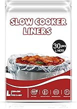 Slow Cooker Liners (30 Liners), 13" × 21" Crock Pot Liners Fit 3-8 Quarts, Disposable Cooking Bags Suitable for Oval & Rou...