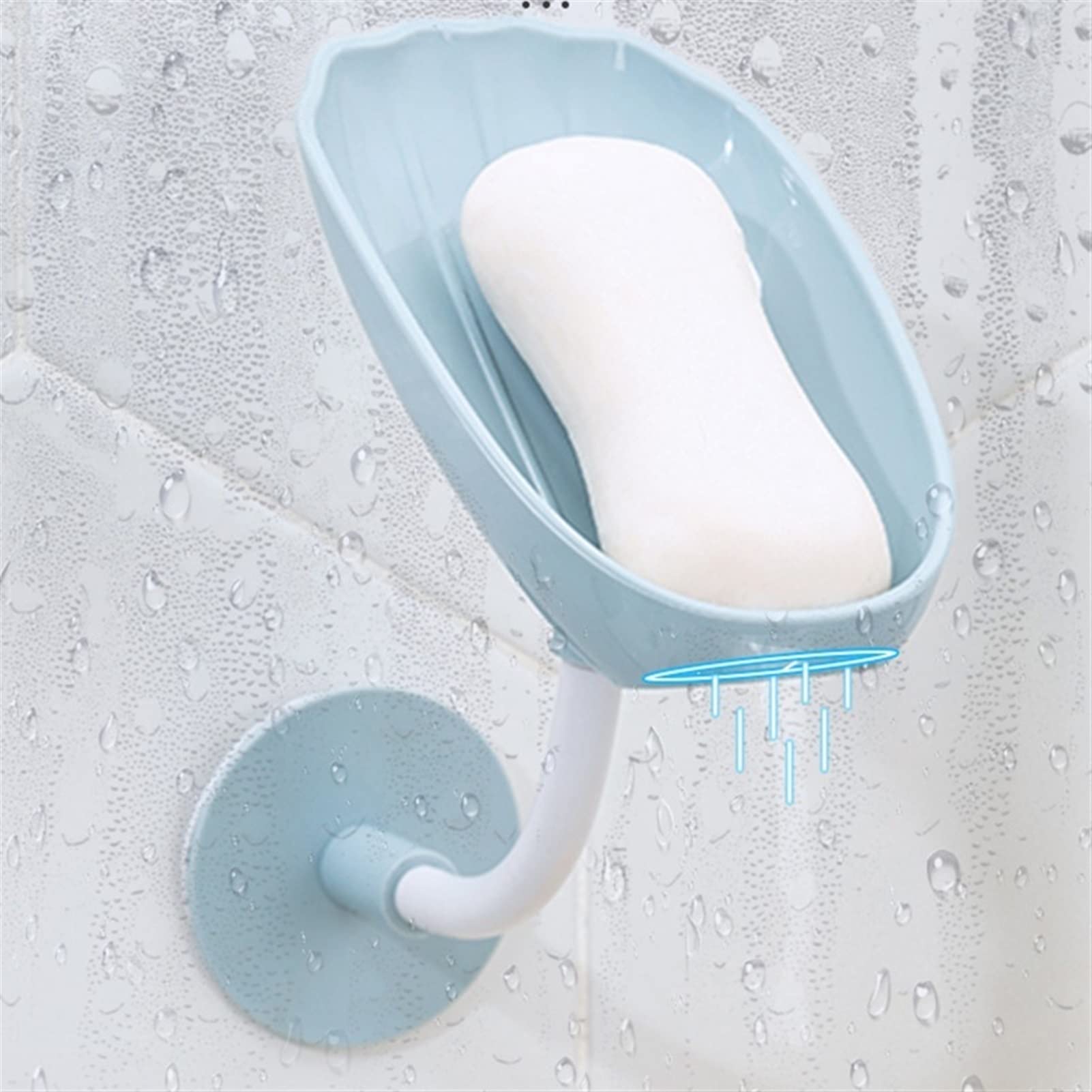 Caja de jabón, sin Perforaciones ni Pegado, Soporte para jabonera de Pared para baño, Ducha, Caja de jabón, Soporte para Esponja, contenedor de Almacenamiento de jabón