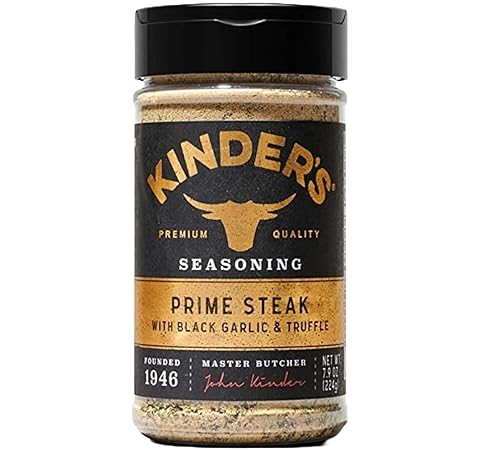 Miniatura 3 de Kinders Seasoning Prime Steak con ajo negro y trufa (7.9 onzas) y condimento de mantequilla de cebolla caramelizada (9 onzas) es libre de gluten,