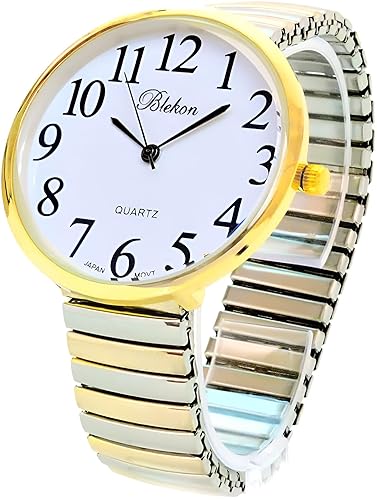 Geneva Super Large Stretch Watch Clear Number Easy Read (Two