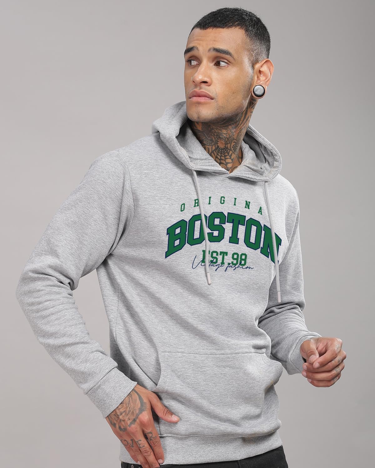 ADRO Men's Hoodies | Printed Hoodie for Men | Cotton Hoodies | Men's Hoodies | Hoodies for Men | Hoodies, grey, 30