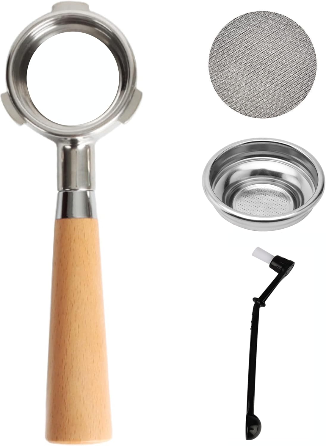 FizzlingSoda 58mm 3Tab Bottomless Portafilter, Coffee