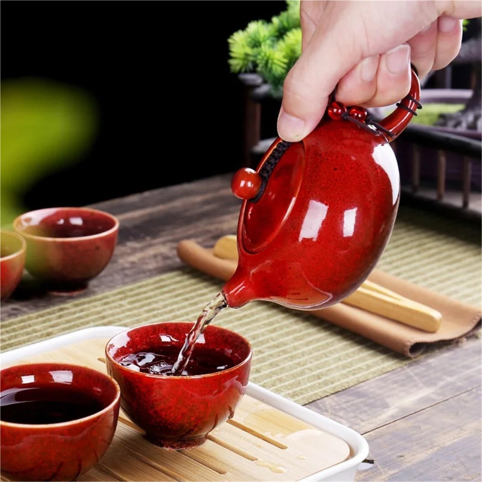 Kubek z zaparzaczem do herbaty z torbą podróżną, 4 kubki, chiński zestaw do herbaty Kung Fu, zestaw podróżny, ceramiczny, przenośny, porcelanowy czajniczek, kubek do herbaty, narzędzie do