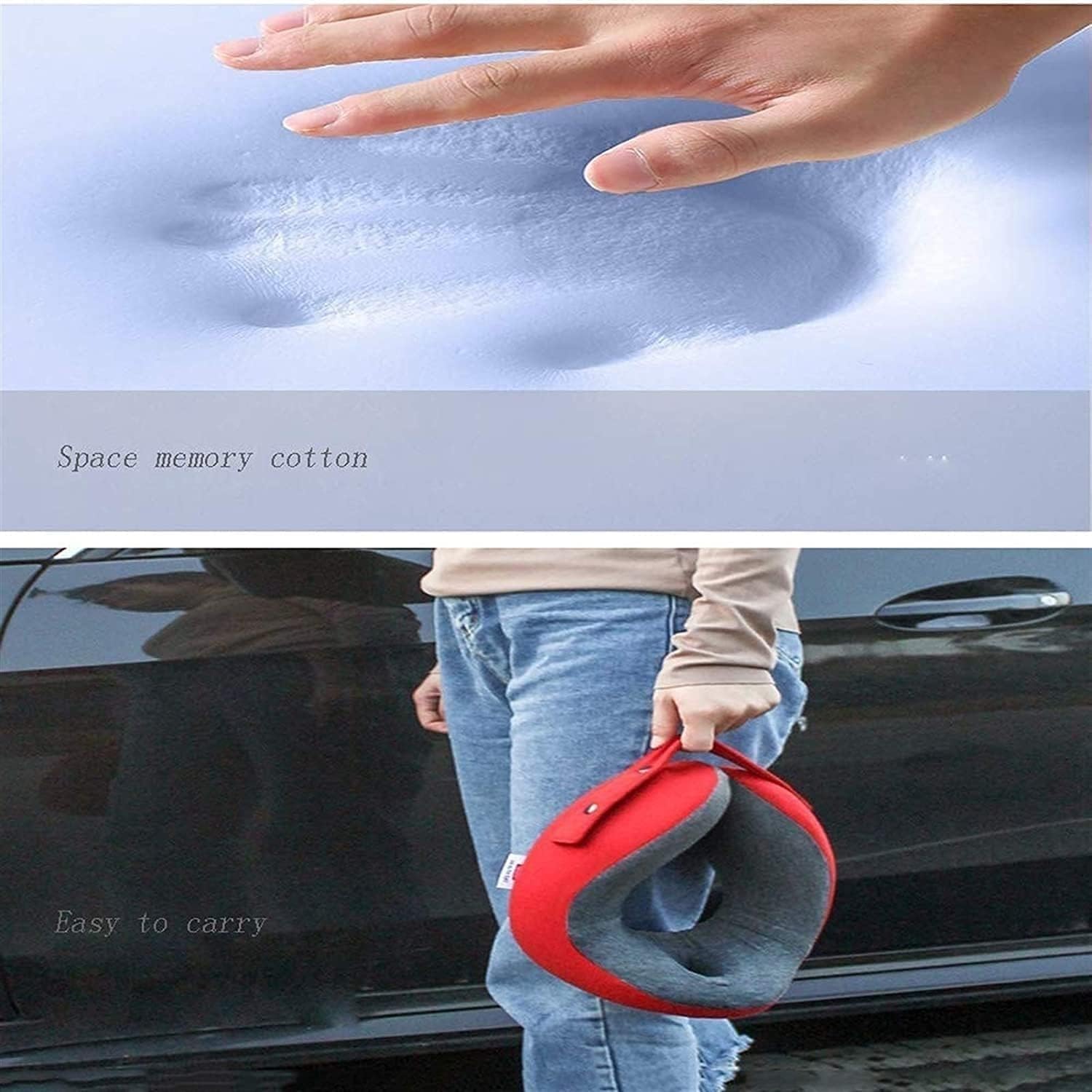 Neck Pillow Travel Pillow Cervical Neck Cushion U-Shaped Pillow, Upgraded Travel Neck Pillow for Airplane Pure Memory Foam Travel Pillow for Flight Headrest Sleep,