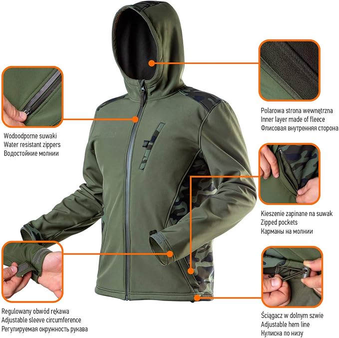 NEO TOOLS Camo Softshell Jacket Heavy 