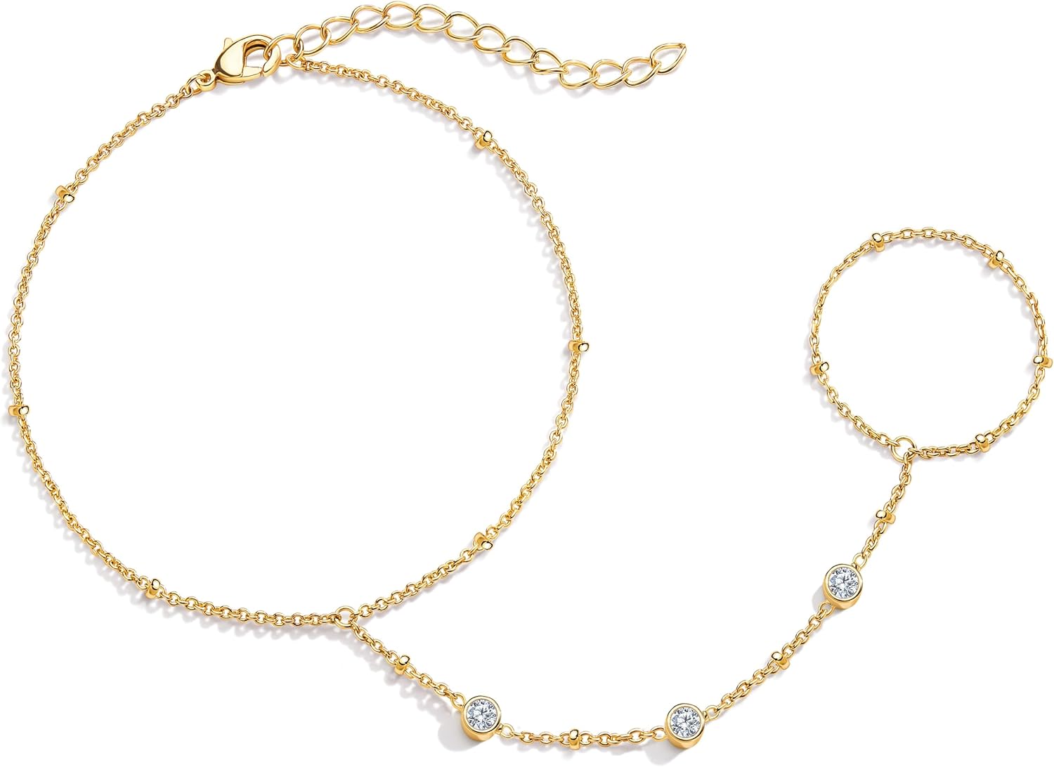 Gold Bracelets Set for Women Stack, Dainty Thick Bracelets Stack for Women Trendy, Simple Thin Gold Plated Cuff Stackable Bracelets With Beaded Cuban Paperclip Snake Rope Bangle Ha...