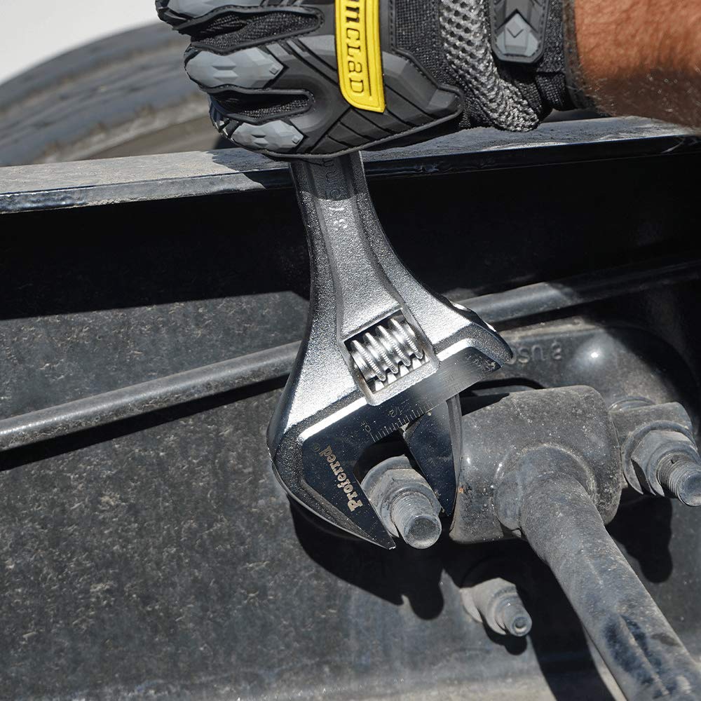 T05056 Standard Adjustable Wrench, Chrome Finish, 15"