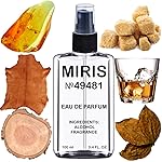 MIRIS No. 49481, Inspired by Dark Rebel, Long-Lasting Eau de Parfum for Men, Spray 3.4 Fl Oz / 100 ml
