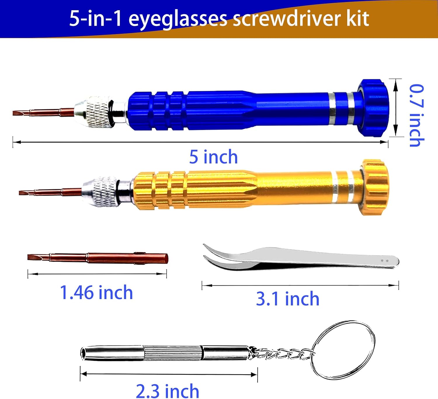Tasainu Kit de reparacin de lentes, juego de destornilladores para ...