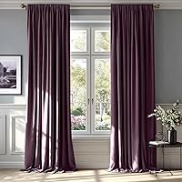 Vista 13 de MIULEE Cortinas de terciopelo amarillo mostaza con aislamiento térmico, cortinas opacas, cortinas de otoño para dormitorio, sala de estar