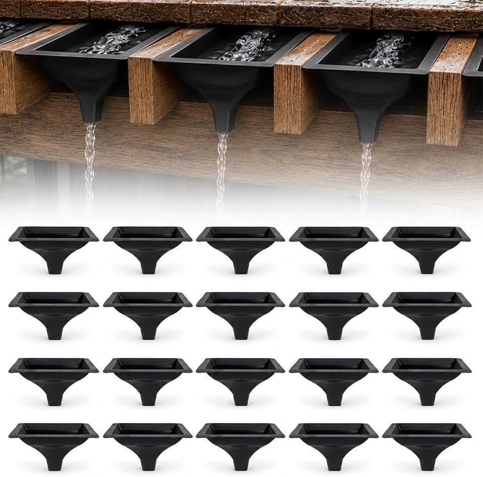 20PCS Under Deck Drainage System, HDPE Deck Drainage Kit