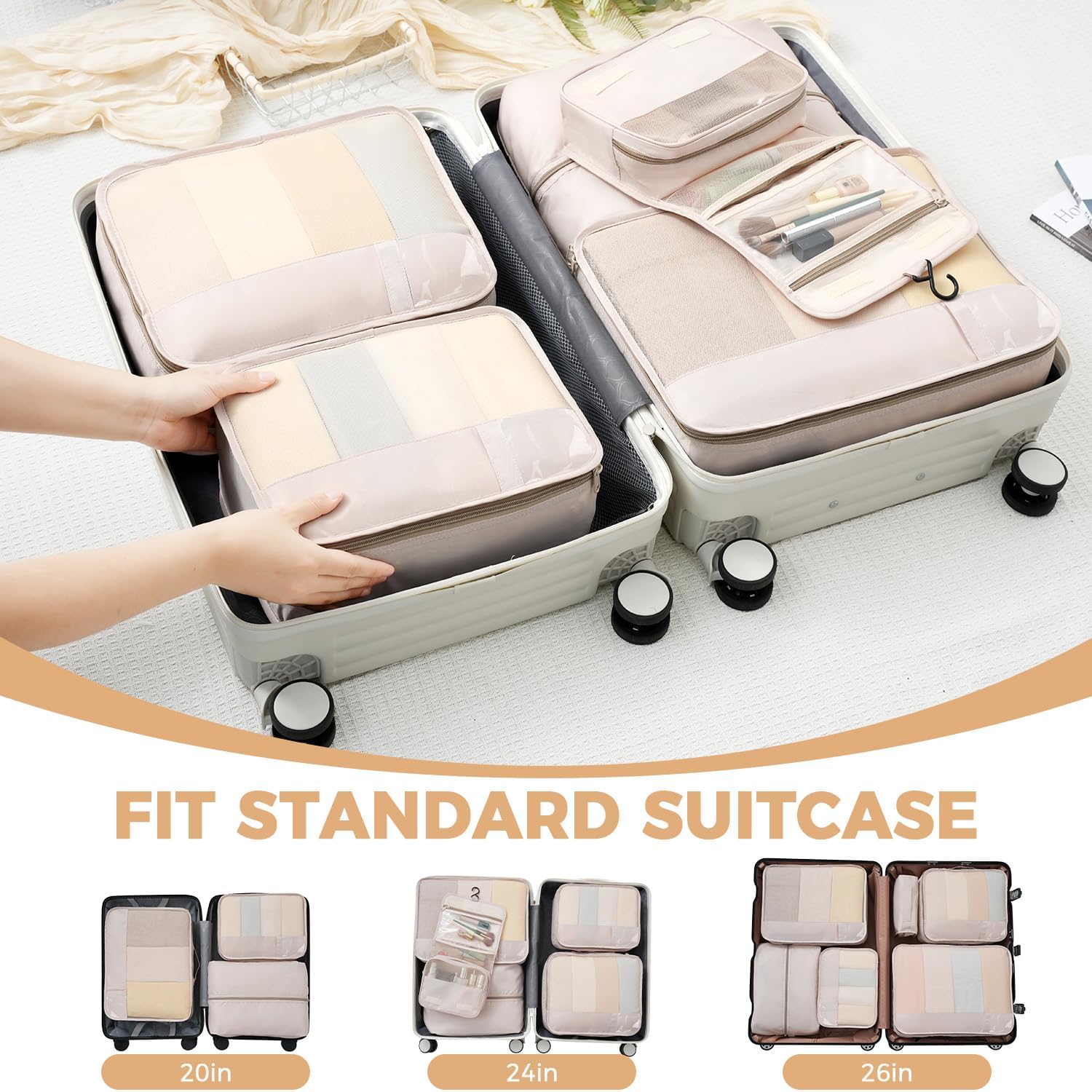 BAGAIL 9 Set Packing Cubes with Packing List Luggage Packing Organizers for Travel Accessories - Image 8