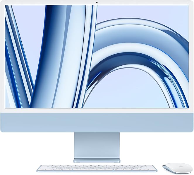 Apple 2023 24-inch iMac with Apple M3 Chip, 8GB RAM, 256GB SSD, Blue (Renewed)