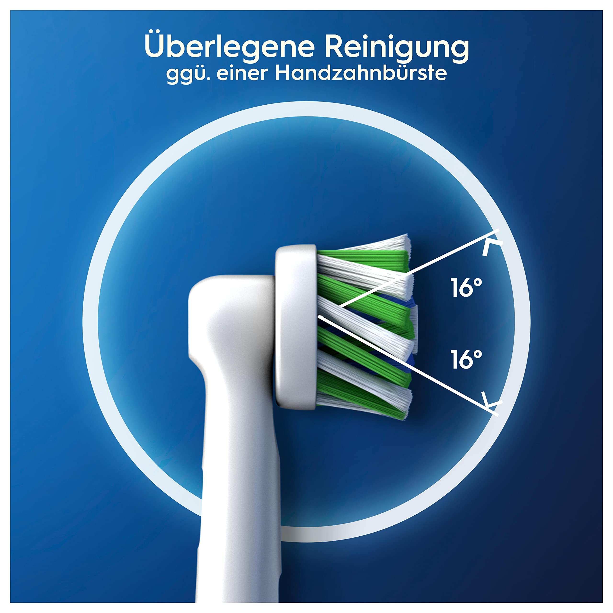 Oral-B CrossAction Aufsteckbürsten für elektrische Zahnbürste, 10 Stück, ganzheitliche Mundreinigung mit CleanMaximiser-Borsten, Zahnbürstenaufsatz für Oral-B Zahnbürsten