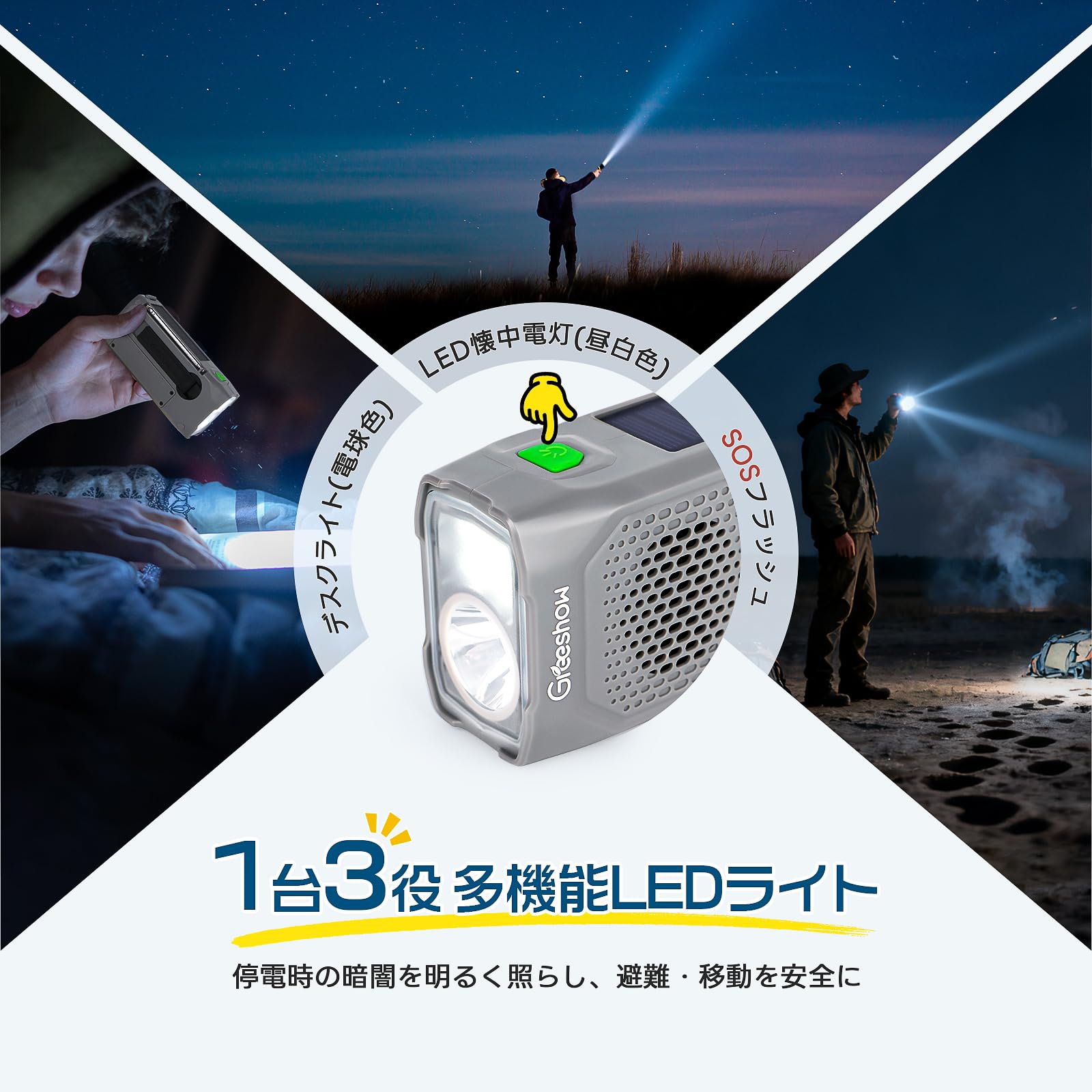 Amazon.co.jp: 【防災士推奨】Greeshow 防災ラジオ 多機能 小型 携帯