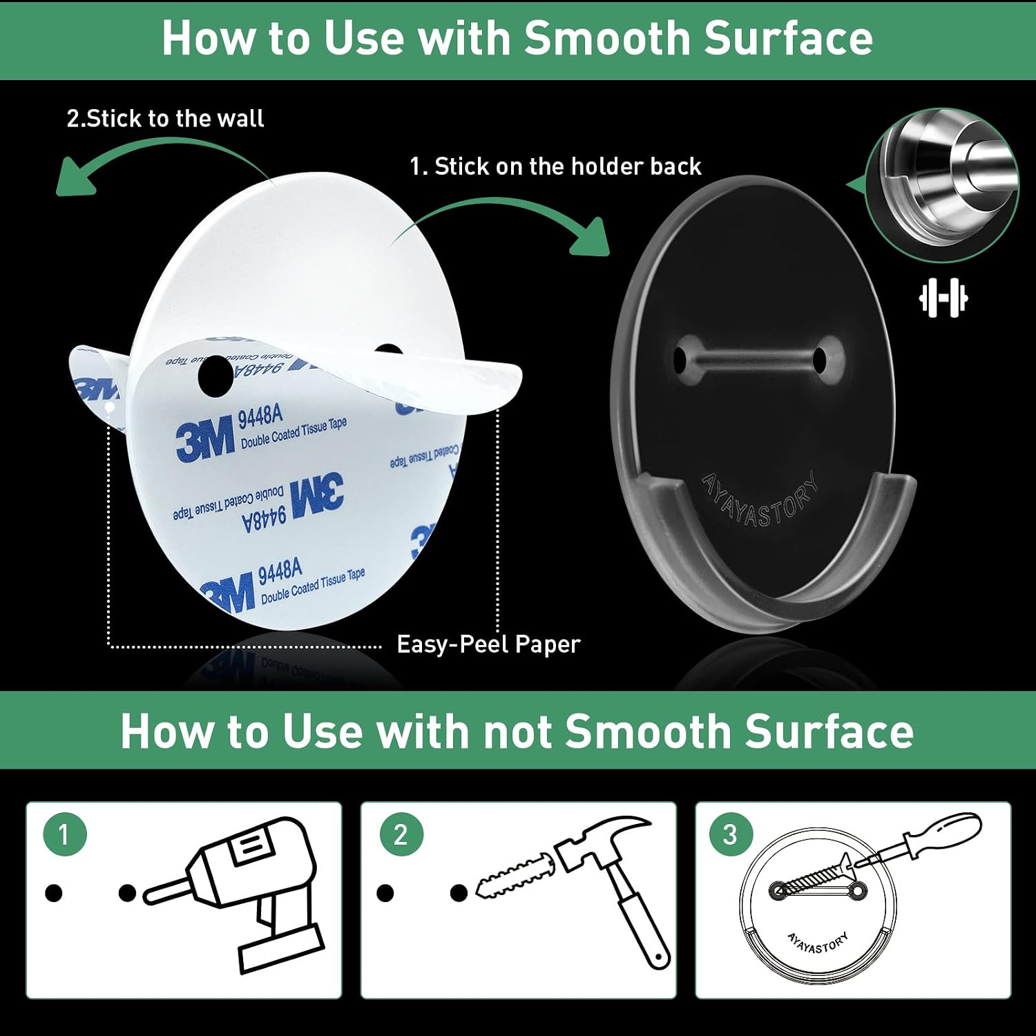 Shower Curtain Rod Holder (Shower Curtain Rod Not Included)