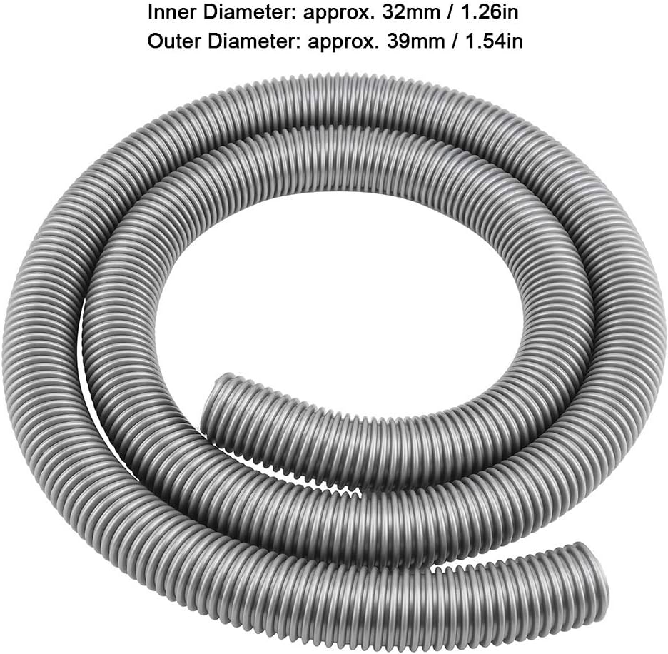 Vacuum Cleaner Hose Vacuum Cleaner Tube Black 2M Flexible Hose Soft Tube Pipe Inner 32Mm Outer 39Mm Household Vacuum Cleaner Accessory