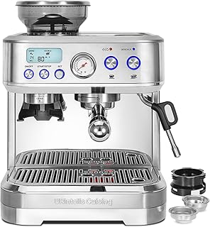 Espresso Machine with Grinder, Espresso Maker with 58MM Portafilter & Mi...