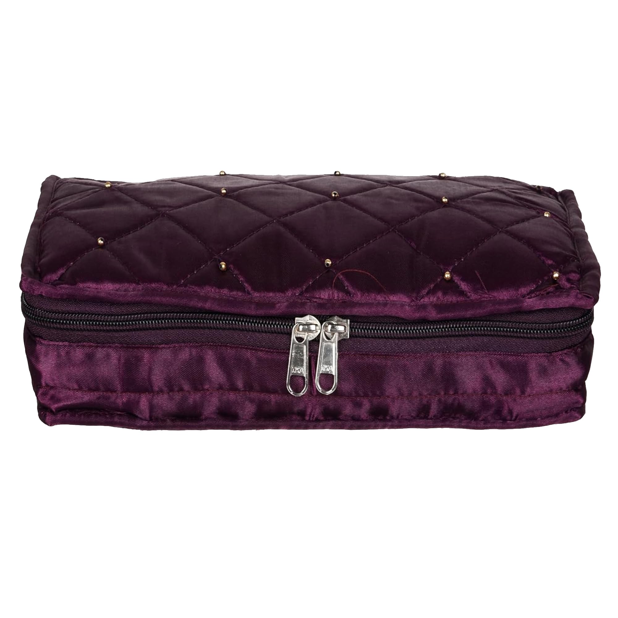 Satin Jewellery Storage Kit with 6 Flappable Pouches