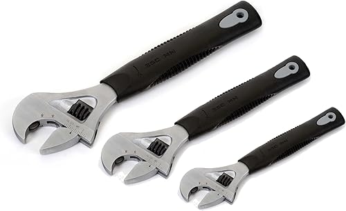 Williams 13343 Juego de llaves ajustables de trinquete con bolsa de vinilo, 3 piezas