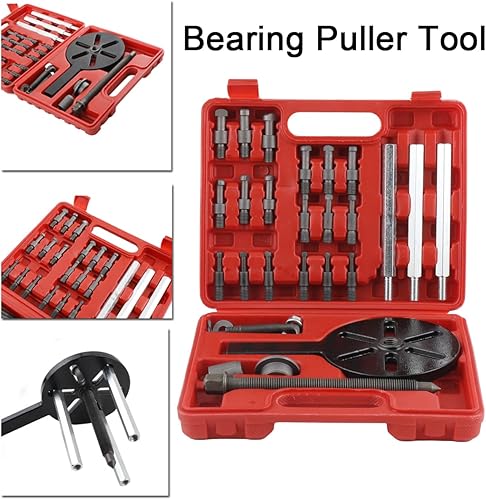 Miniatura 2 de Juego de extractor de rodamientos 21 en 1, extractor de cojinetes de desmontaje de agujeros internos, juego de extractor de tres mandíbulas con caja
