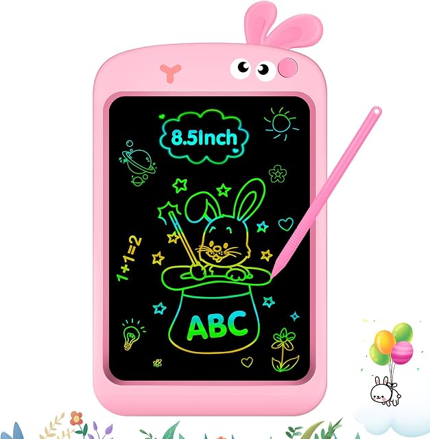 TigTiycH Girls Toys LCD Writing Tablet, 8.5inch Kids Toys Doodle Board Colorful Screen, Educational Drawing Tablet for 2 3 4 5 6 7 Year Old Girls Gifts Christmas Birthday Gifts