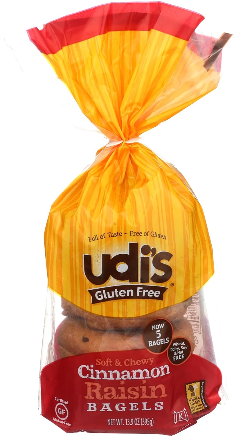 Udi's Cinnamon Raisin Gluten Free Bagels (Frozen) Grocery