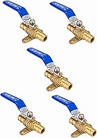 Vista 8 de EFIELD Pex A Válvula de bola de latón de cierre de puerto completo de 3/4 pulgadas x 3/4 pulgadas con orejeta caída, ASTM 1960, certificado cUPC