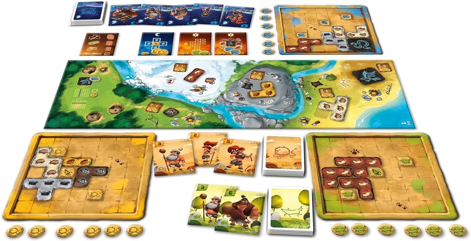 Prehistories Jeu de société - Jeu de Placement - Tuiles - Version française