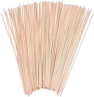 eBoot 100 Pack 1/8 x 12 Inch Unfinished Natural Wooden Craft Dowel Rods Sticks for Crafting and DIY