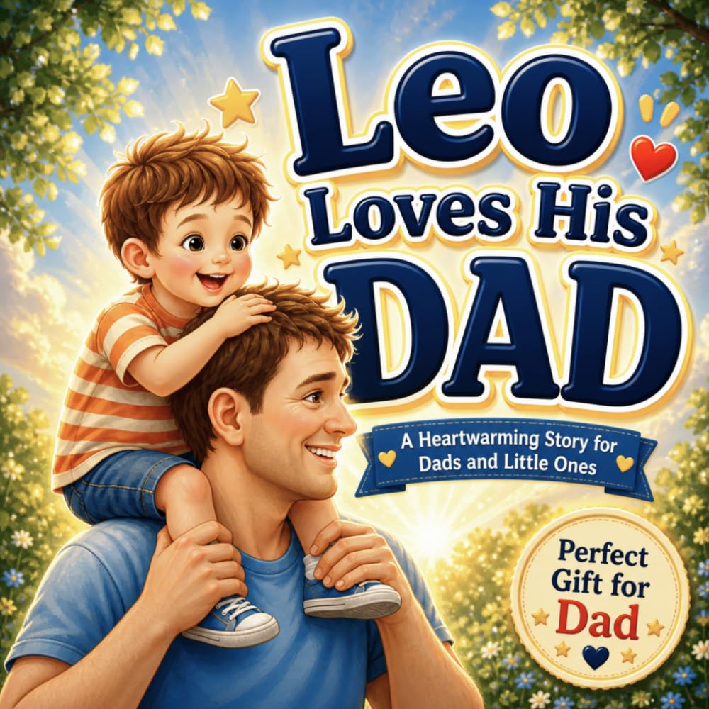 Leo Loves His Dad: Personalized Father and Son Gift Book for Kids | Keepsake Story for Dad and Leo (Three Hearts Personalized Baby Name Books (Leo))
