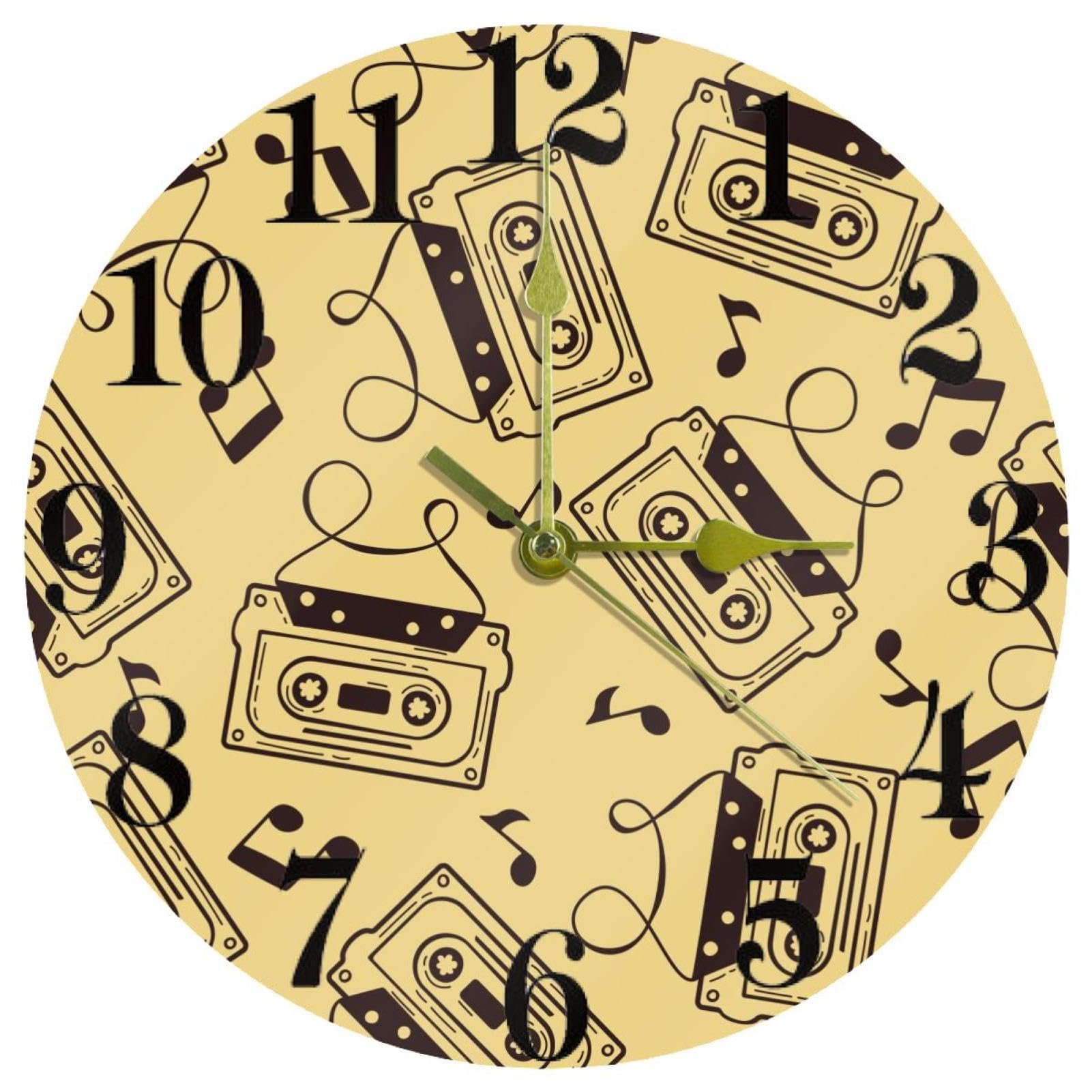 Horloge murale ronde silencieuse quartz sans tic-tac pendule murale pour maison école