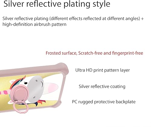 Miniatura 3 de Funda para Huawei Nova 10 Se compatible con Huawei Nova 10 Se con protector de pantalla de vidrio templado PC + TPU 2 en 1 soporte de anillo luz