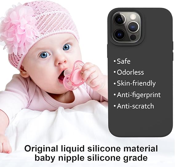 iPhone 13 Pro Max ile Uyumlu İçi Kadife Lansman Silikon Kılıf – Kamera Korumalı, Darbe Emici, Premium Yumuşak Kapak Siyah