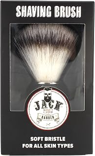 Jack the Barber Classic Shaving Brush for Men | Soft Bristle, Full Size, Vegan Friendly, Rich Lather, Traditional Wet Shave, Men's Grooming