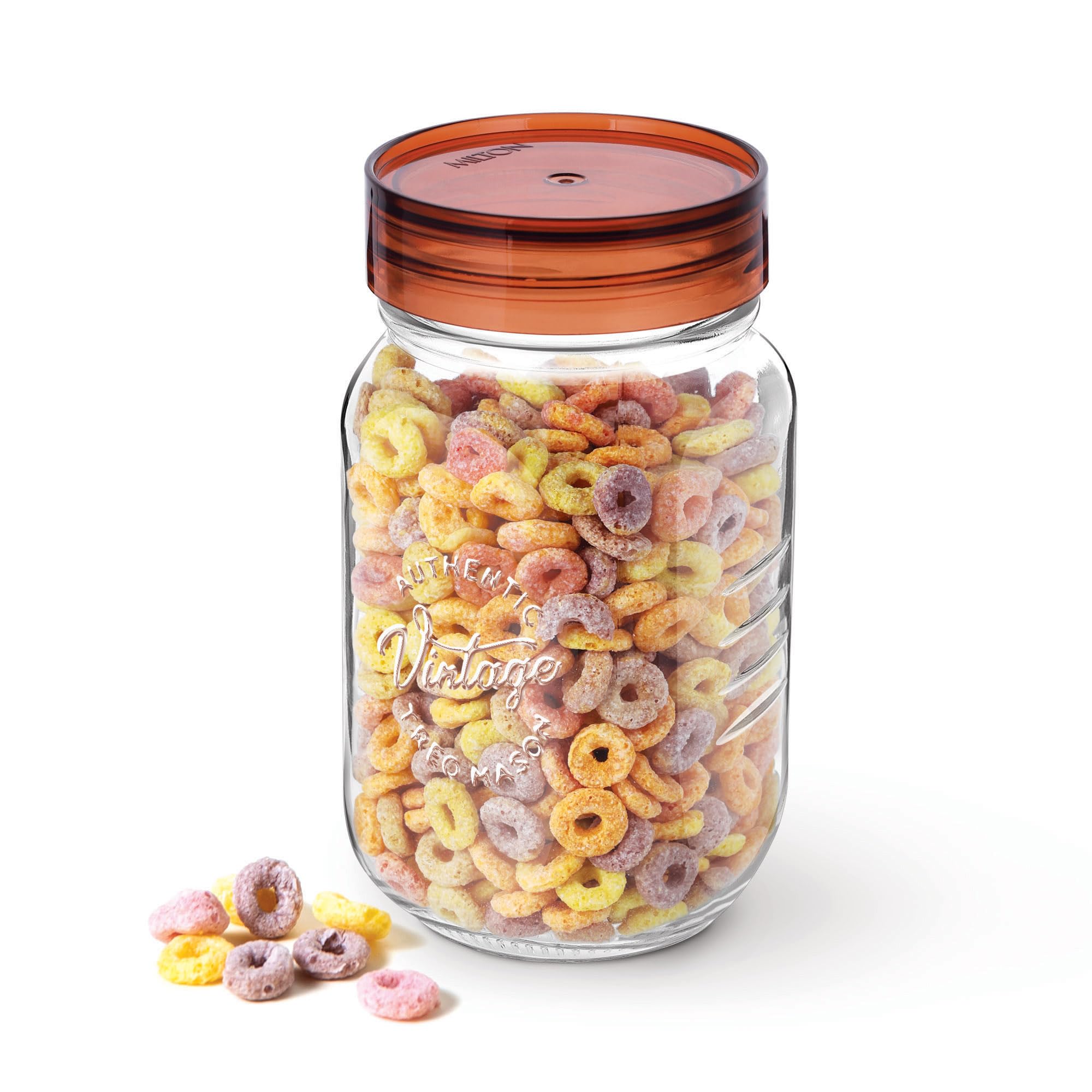 Treo By Milton Vintage Glass Jar with Airtight Lid Kitchen Storage Containers, BPA Free, Glassy Storage Organizer, Multipurpose Dabba for Food, Spice, Cereals, Cookies, Dry Food, Set of 3, 350ml each (B0DCZ2Y3G6) Amazon Price History, Amazon Price Tracker