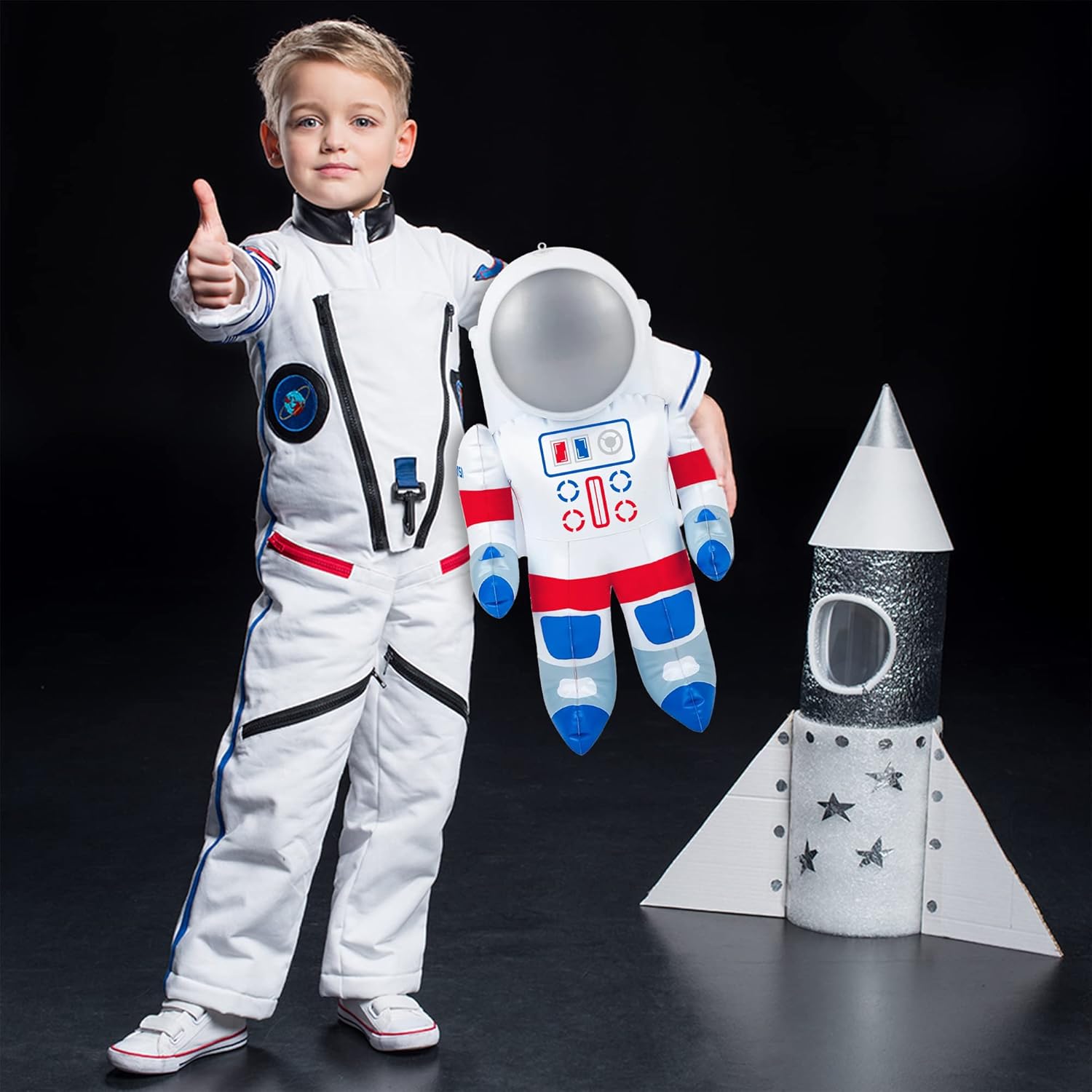 ArtCreativity 22” Inflatable Astronauts with Hanging Tag, Space Themed Party Decorations for Outer Space Events, Party Inflates for Christmas, Birthday and Fun Pretend Play Accessories (Pack of 2)