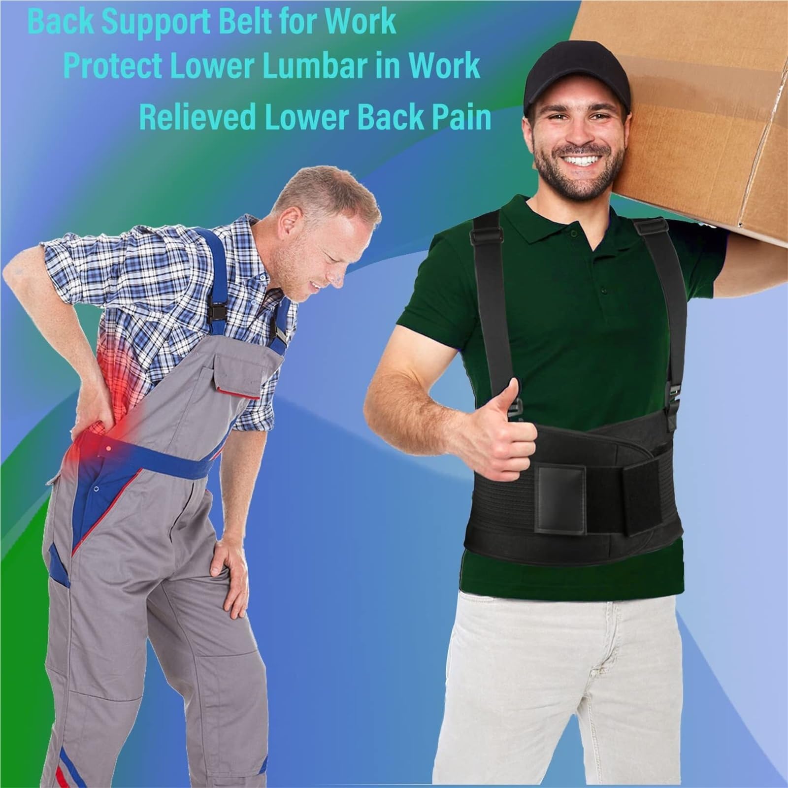 Faja Lumbar Cinturón De Soporte For La Espalda For Hombres Y Mujeres con Cinturón De Soporte For La Espalda Extraíble Y Ajustable Cinturón Apoyo Lumbar(XL)