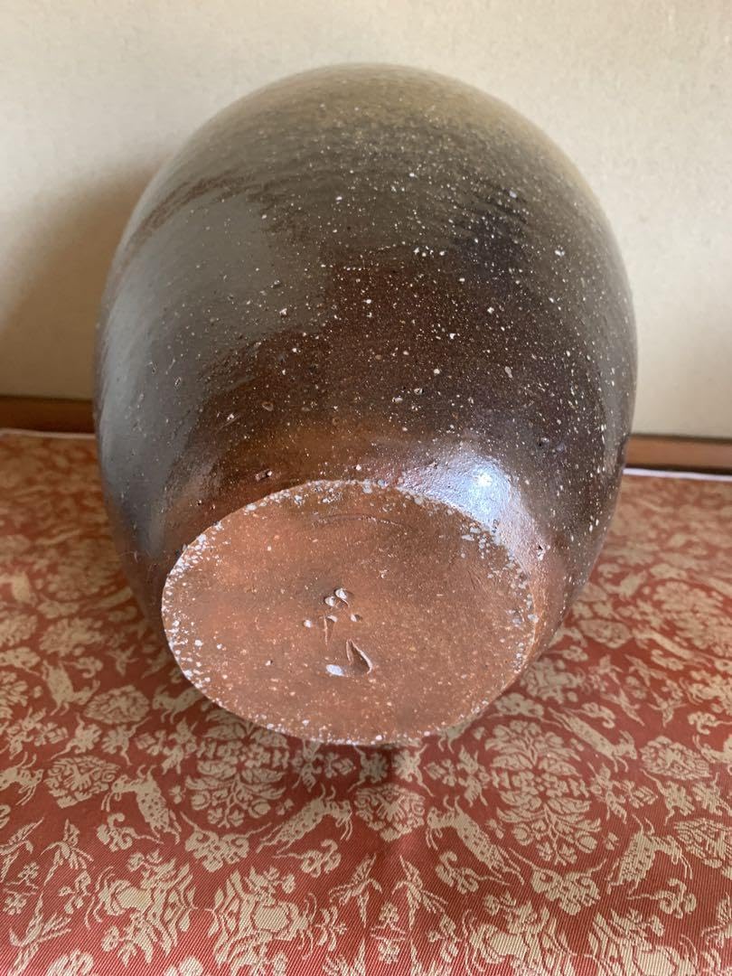 美しい自然釉薬の備前焼広口花器　花瓶　花入　新品未使用 美しい自然釉薬の備前焼広口花器 花瓶 花入 新品未使用 カテゴリ商品