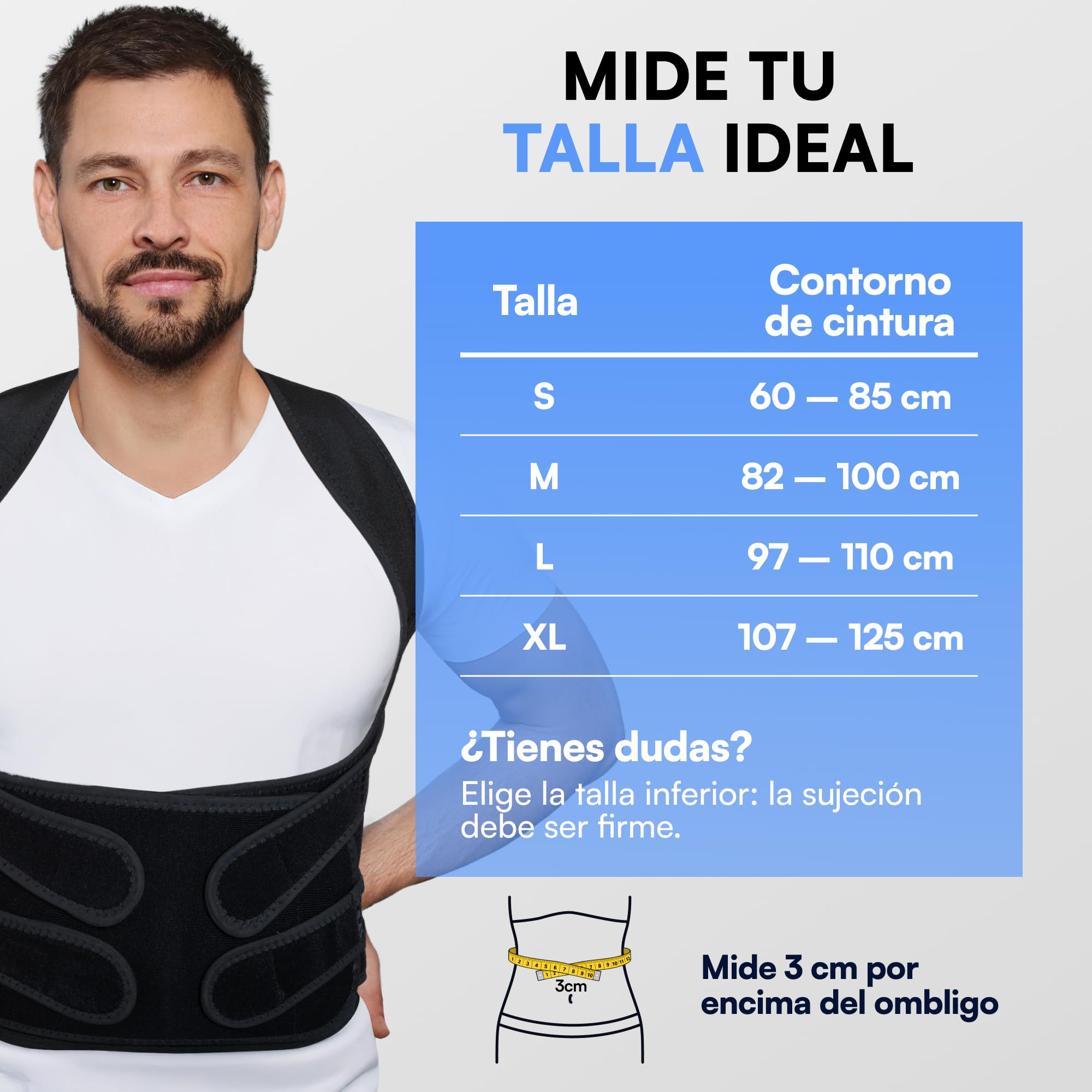 Corrector Postura Espalda Hombre Mujer - Corrector de Espalda y Corrector de Postura Ajustable para Espalda Recta, con 2 Almohadillas de Hombro