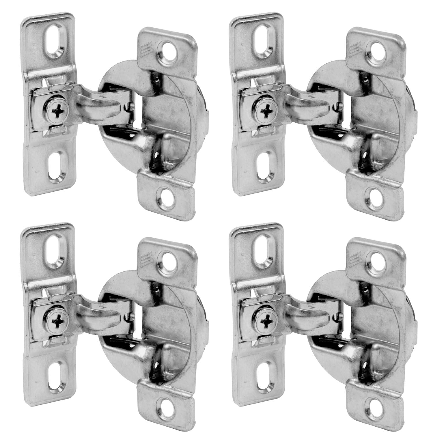 Self-Closing Optimat Plus 4 FM Special Hinges (4-Hinges) for Hettich 6878464096, 9072548 Multicolor (35mm Cup, 11mm Depth, 2.5mm Distance, >13mm Doors)