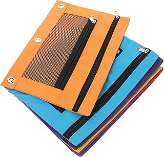 NOLITOY 6 Peças De Clipes Para Fichário De Saco De Lápis Porta-Lápis Bolsas De Lápis Com Zíper Bolsa De Arquivo Com Zíper Bolsa De Lápis Em Massa Estojo De Lápis Porta-Caneta