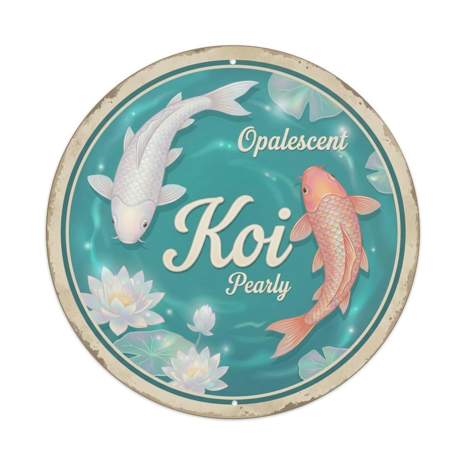 Koi Fish Metal Tin Sign