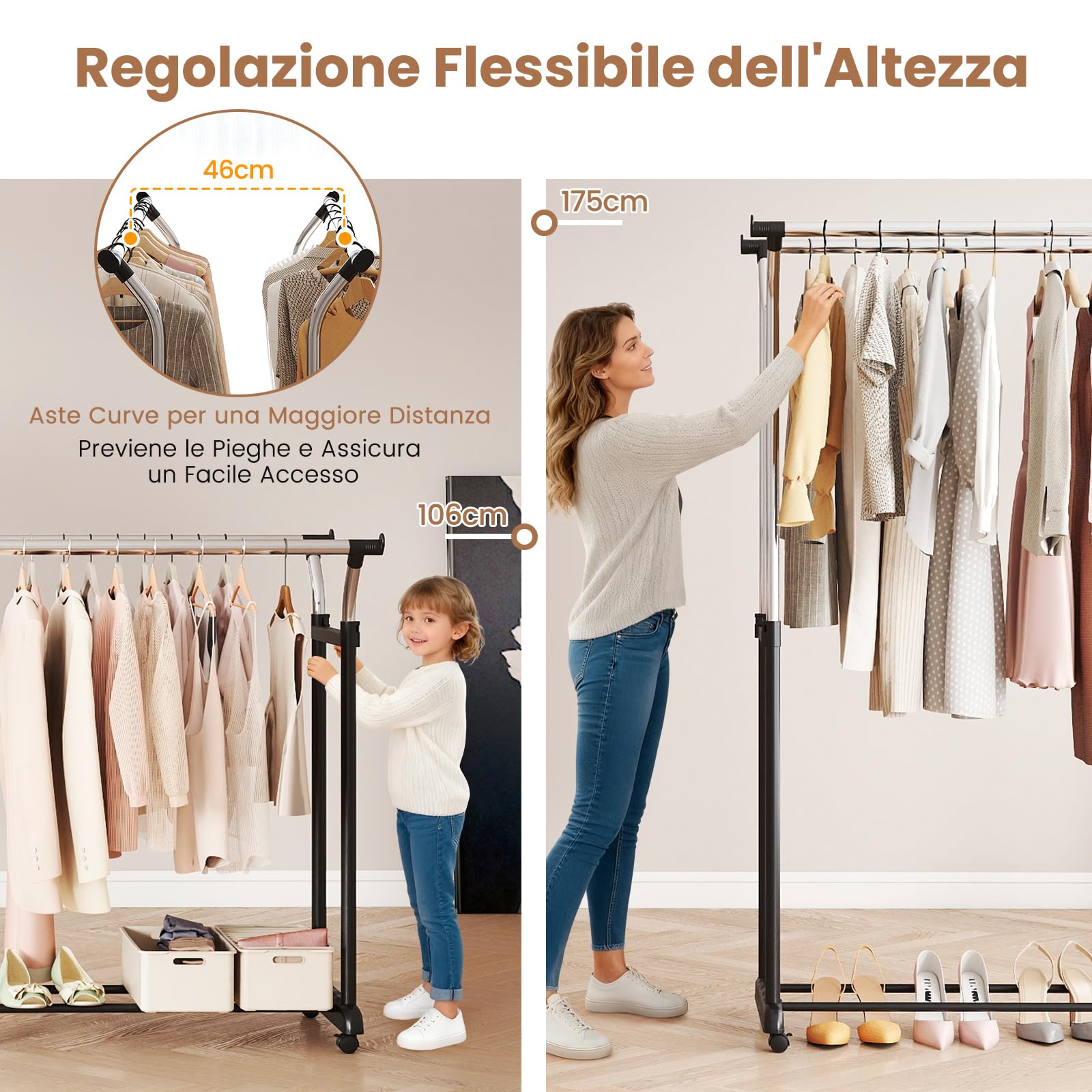 Appendiabi mobile Appendiabi da pavimento Stand di stoccaggio Armadio Porta cappelli Scatola di immagazzinaggio Mobili per camera da letto Gancio appendiabi perchero de pie  1503